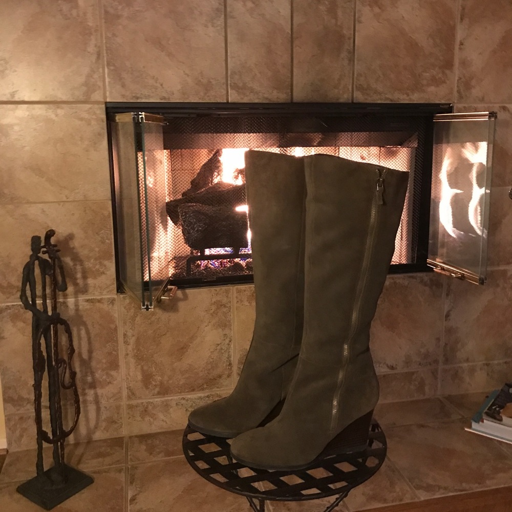 Franco Sarto Winter Green Suede Boots